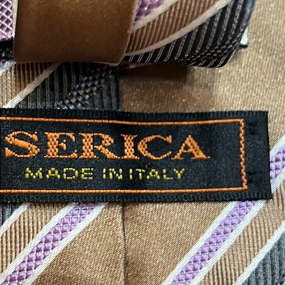 Serica Men's 100% Silk Tie Made in  Italy - Picture 5 of 6